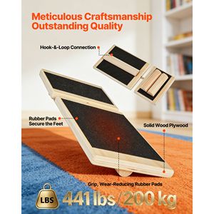 Tabla de Equilibrio de Madera Premium Antideslizante para Adultos, Entrenador de Pies y Tobillos, Tabla Inclinada - Product Image 5