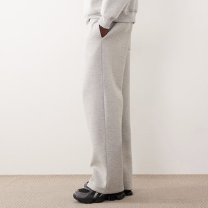 Custom Logo <b>Men's</b> <b>Wide</b> <b>Leg</b> Sweatpants Oversized Baggy Joggers Drawstring Elastic Waistband Blank Streetwear <b>Trousers</b> OEM - Product Image 2