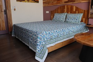 Traditional Hand Block Print Cotton Bedspread Set Indian Handmade <b>Bedding</b> with Pillow Covers <b>Queen</b> and King <b>Size</b> - Product Image 3
