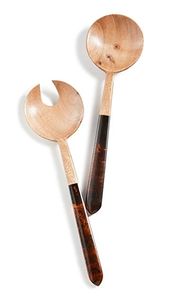 Servidor de ensalada de madera y resina de diseño moderno para servir ensaladas en el hogar, cocina, fiestas y eventos a un precio muy económico. - Product Image 3