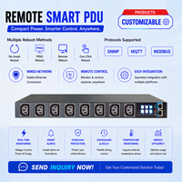 Unidad de Distribución de Energía Inteligente IEC C13 150A 220V con Protección Contra Sobrecargas, Monitoreo LCD, SNMP, MQTT, Servicio Remoto y Almacenamiento de Energía