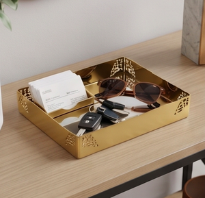 Porta Servilletas de Acero Inoxidable Pulido en Dorado, Diseño Artesanal, Perfecto para Vajilla de Restaurante y Hotel, Decoración Elegante - Product Image 5