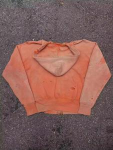 เสื้อฮู้ดดี้สตรีทแวร์ผ้าฝ้ายซิปหน้าแบบพรีเมียม ยี่ห้อ OEM ผลิตแบบวินเทจฟอกสี ทรงโอเวอร์ไซส์สำหรับผู้ชาย เหมาะสำหรับฤดูใบไม้ร่วง - Product Image 5