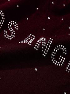 Wholesale Rhinestone Custom Graphic <b>Men's</b> <b>shirts</b> Oversized <b>Burgundy</b> Heavy Cotton Crystal Embellished Streetwear Loose Fit Tee - Product Image 3