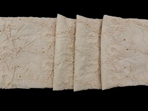 Tissu en voile de coton blanc de qualité supérieure, directement de l'usine, avec broderie complexe en cordon Dori – Respirant, semi-transparent et entièrement teignable - Product Image 3