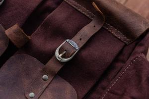 Genuine Leather <b>Canvas</b> <b>Waterproof</b> Backpack for Men Women Travel Laptop Bag 36-55L Capacity OEM Custom Logo Wholesale Bulk - Product Image 2