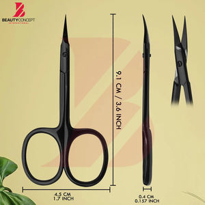 Ciseaux à cuticules anti-rouille, acier inoxydable de qualité supérieure, couleur noire unie, produit le plus vendu, outil de soin des ongles - Product Image 6