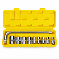 Lot de 10 douilles et clés à poignée en L, entraînement 1/2 pouce, tailles 8, 10, 11, 12, 14, 17, 19, 22, 24 mm, pour réparation en garage