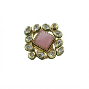 DIVYORO Anillo clásico de latón oxidado chapado en oro rosa para mujer - Product Image 1