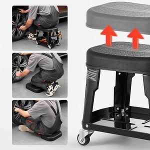 Rolling <b>Workshop</b> Seat with Tool Tray Mechanic <b>Stool</b> Featuring Convenient Movement and Storage - Product Image 3