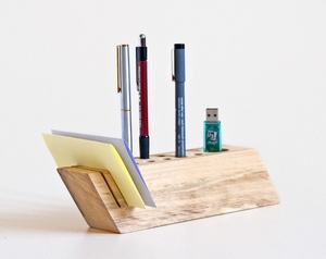 Estuche de Madera para Lápices, Caja de Almacenamiento de Papelería de Escritorio - Product Image 1