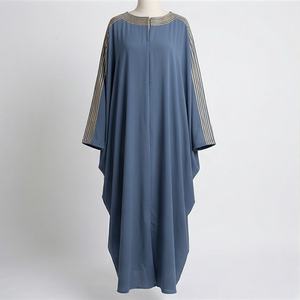 <b>Sequin</b> V Neck Ankle Length Lightweight Abaya Women Islamic Clothing Hijab Robe Made Polyester Modest Elegant Fashion Wholesale - Product Image 1