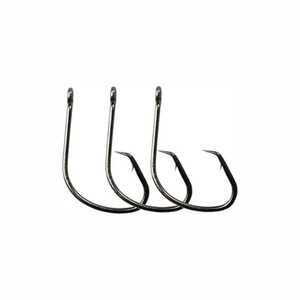High Strength High Carbon Steel Circle Hooks with Treble Barb for River <b>Live</b> Bait Fishing - Product Image 1