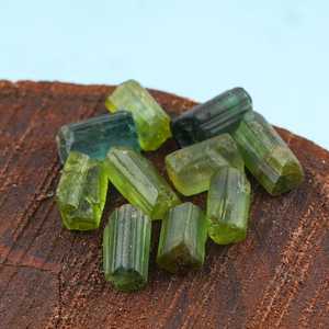 Natural Green Tourmaline Pencil Rough Gemstone For Jewelry Making <b>Raw</b> <b>Crystal</b> Loose Stone High Quality - Product Image 4