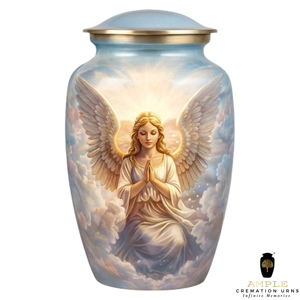 โกศบรรจุอัฐิสำหรับผู้ใหญ่ รุ่น Angel สำหรับบรรจุเถ้ากระดูกมนุษย์ เป็นมิตรกับสิ่งแวดล้อมและทนทาน ความจุ 220 คิวบิกอินช์ สไตล์อเมริกัน/ยุโรป - Product Image 3