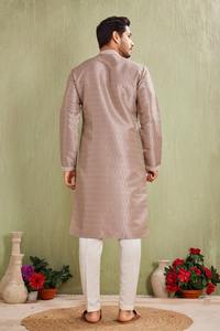 Traditional Casual Wear India Pakistan Style White Churidar <b>Kurta</b> Designer Ethnic <b>Mens</b> Cotton <b>Kurta</b> Regular Fit <b>Mens</b> <b>Kurta</b> - Product Image 3
