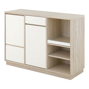 OR85120 Meuble de rangement moderne en MDF pour entrée, avec tiroir, porte coulissante et étagère, écologique, pour cuisine et salle à manger - Product Image 5