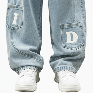 Pantalones Vaqueros de Mezclilla para Hombre, Corte Recto, Estilo Vintage, Marca Personalizada, Alta Calidad, Duraderos, Casuales, al por Mayor - Product Image 5