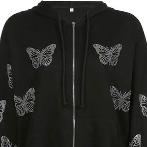 Sudadera con Capucha de Felpa de Alta Calidad, Personalizada, con Bolsillo con Pedrería, Bordado 3D, Transpirable, 100% Algodón, Unisex, para Invierno - Product Image 2