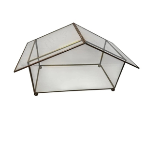 Elegant Modern Glass and Iron Handmade Plant Terrarium Premium Crystal <b>Vase</b> for Indoor Plants Home or Office Decor In Low Price - Product Image 1