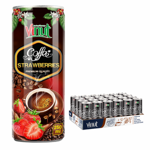 Arabica 250มล. 8.45 floz เครื่องดื่มกาแฟ vinut 24กระป๋องกระป๋องกระป๋องปราศจากนมปราศจากกลูเตนไม่มีฉลากส่วนตัว - Product Image 1