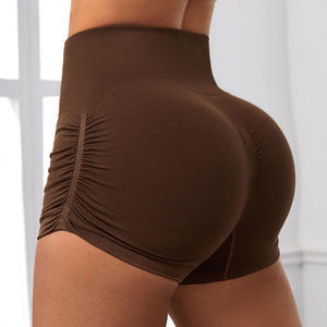Shorts de Yoga Deportivos para Mujer, Cintura Alta, Compresión, Ombre, Sin Costuras, Efecto Scrunch - Product Image 4