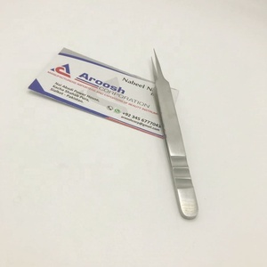 Pince à épiler d'extension de cils professionnelle Dumont en acier inoxydable de haute qualité Logo personnalisé pointu Vente en gros Argent isolé - Product Image 2