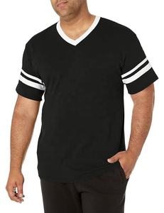 เสื้อยืดผ้าฝ้าย100% ลำลองสำหรับผู้ชายพิมพ์โลโก้ด้านหน้าพิมพ์ลายดีไซน์แบบสายผ้าไหมสกรีนลาย - Product Image 3