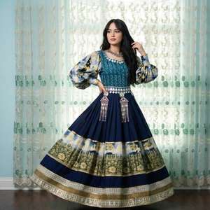 Vestido Afgano Kuchi en Oferta, Vestido Étnico Afgano Hecho a Mano, Vestido de Noche Tradicional para Mujer, Vestido de Cultura Afgana, Venta al por Mayor - Product Image 5