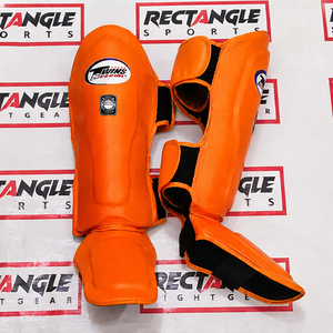 New Style Custom Twins Boxing Shin Pad Hot <b>Sale</b> Best Quality Training Genuine Leather MMA Muay Thai Boxing Shin Guard - Product Image 4