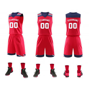 Maillots de basket-ball unisexes pour adultes personnalisables - 100% polyester, imprimés par transfert thermique, respirants, séchage rapide, anti-UV, anti-bactériens - Product Image 4