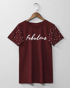 เสื้อยืดผู้หญิงไซส์ใหญ่ รุ่นใหม่ปี 2025 ทรงหลวม คอวี ผ้าไม่ยับ ระบายอากาศได้ดี สไตล์ลำลอง - Product Image 2