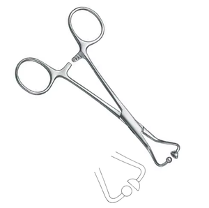 Pinza para toallas de alta calidad de 13.5 cm, de acero inoxidable, veterinaria, puntiaguda, con certificación CE y 1 año de garantía, en venta. - Product Image 4