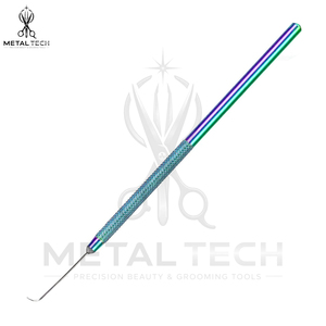 Kit d'outils professionnels pour perruques Lace Frontal : Aiguille de ventilation multicolore arc-en-ciel avec poignée en métal moleté et micro-aiguille en acier - Product Image 4