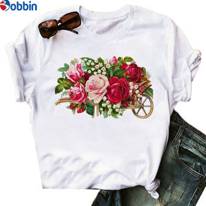Camisetas de alta calidad con diseño personalizado, premium, tallas grandes, con estampado floral para el Día de San Valentín, para chicas y mujeres, camiseta oversize. - Product Image 3