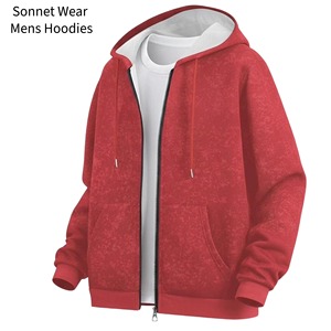 Sweat à capuche zippé pour homme, manches longues, poches, 100% coton, imprimé numérique, collection printemps - Product Image 5