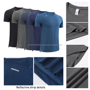 Camiseta de compresión para gimnasio para hombre, ropa deportiva de entrenamiento, camiseta de Fitness de secado rápido, camiseta de poliéster, Camiseta deportiva de entrenamiento personalizada para gimnasio - Product Image 3
