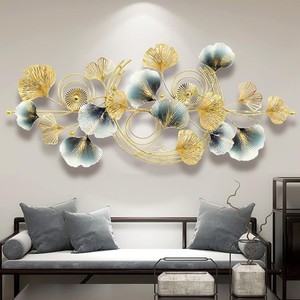 Décorations murales en métal tendance en promotion, sculpture murale de luxe en fer, décoration murale simple et créative pour salon et fond de canapé - Product Image 4