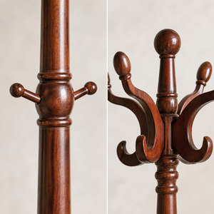 Perchero de Madera Moderno, Soporte Independiente para Sombreros y Ropa, para Dormitorio, Sala de Estar, Hotel - Product Image 2