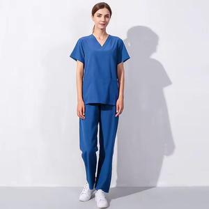 Ensemble d'uniformes médicaux unisexes en polyester et élasthanne de haute qualité, vêtements d'hôpital tendance pour infirmières, patients et cabinets médicaux - Product Image 3