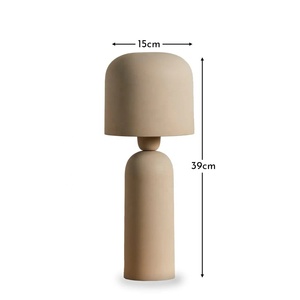 Lampe de table en métal style pilier ivoire avec abat-jour en dôme arrondi, construction en fer de qualité supérieure, éclairage d'ambiance doux pour les intérieurs élégants - Product Image 6