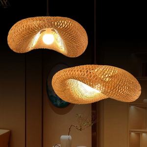 Lampe suspendue en bambou, lampe suspendue tissée naturelle pour l'éclairage des hôtels et des restaurants, fournisseur en gros - Product Image 5