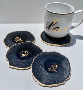 Resin Coasters Most Quality Glitter Design Resin Epoxy Coasters for Resin Coasters for Home Decorative from Wholesale Price - Product Image 3