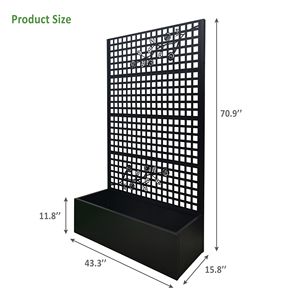 Pannelli Grigliati in Metallo per Recinzione e Cancello, Schermo per la Privacy per Aiuole Rialzate da Esterno, 180 cm (H) x 110 cm (L) x 40 cm (P) - Product Image 3