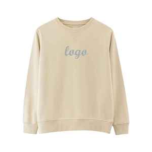 เสื้อสเวตเชิ้ตคอกลม สีพื้น ผ้าถัก แขนยาว สวมใส่สบายๆ สำหรับฤดูใบไม้ร่วง ผู้หญิง ไซส์พลัส ทรงปกติ พิมพ์ลายตัวอักษรด้านหน้า - Product Image 1