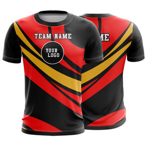 Custom Full Print Sublimated Designer Unisex Sport Breathable 100% <b>Polyester</b> Short Sleeve T-Shirt - Product Image 2