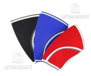 Genouillère de compression antidérapante OEM pour sport, musculation et powerlifting, 7 mm, en nylon et élasthanne, élasticité réglable - Product Image 6