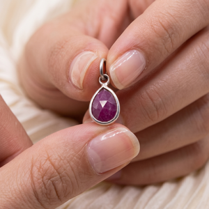 Precious Natural Pear Shape Ruby Gemstone 925 <b>Solid</b> Sterling <b>Silver</b> Handmade Women Pendant Jewelry for Wholesale - Product Image 6