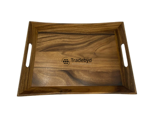 Bandeja de Servir Moderna de Madera Premium y Plato Hecho a Mano para Decoración del Hogar y Comedor Tradebyd - Product Image 1