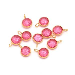 Colgante de Flor de Cuarzo Turmalina Rosa AAA, Amuleto de Piedra Preciosa Tallado a Mano, Joyería de Plata Esterlina 925, Colgante de Piedra Turmalina de 11mm - Product Image 4